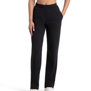 jockey 1302 women's super combed cotton elastane stretch relaxed fit trackpants with side pockets