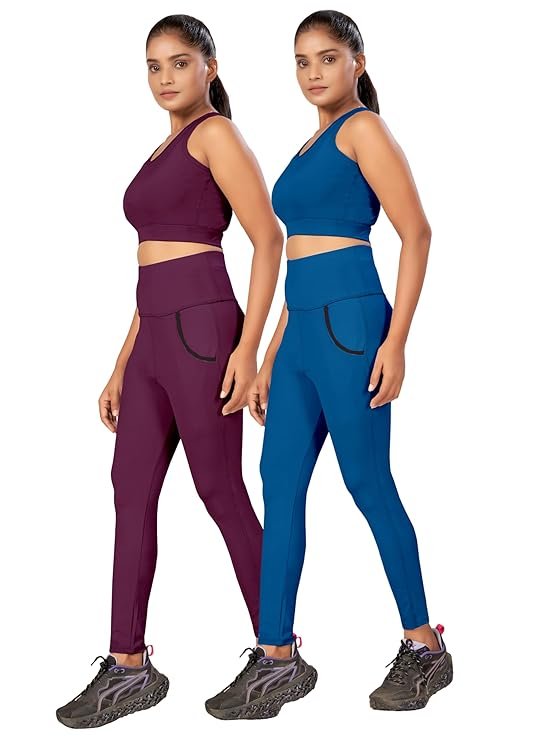 women's gym wear top leggings set combo, solid track suit for women's, women's gym wear top leggings set combo, solid track suit for women's,