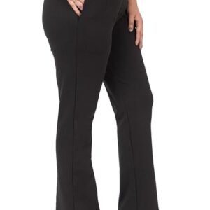 mlada bootcut flare pants for women stretch cotton knit boot cut mid waist flared trouser