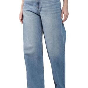 american eagle women blue super high rise baggy wide leg jeans
