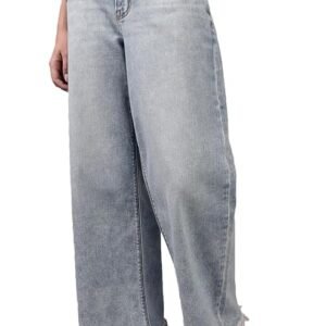 american eagle women blue super high rise ultra baggy wide leg crop jeans