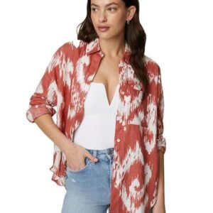 marks & spencer women's linen relaxed fit long sleeves shirt