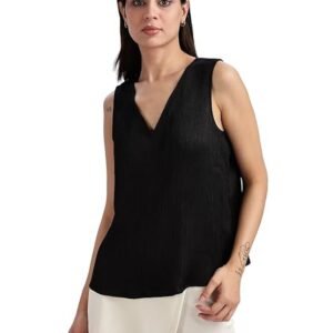 calvin klein jeans regular fit polyester v neck top
