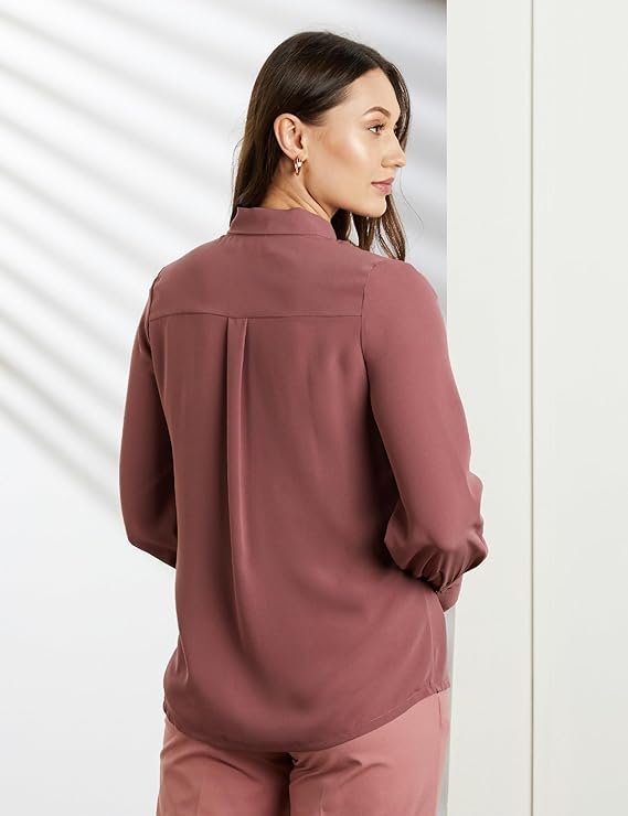 symbol premium women's bow tie top (regular fit | solid | desk to dinner) (available in plus sizes) symbol premium women's bow tie top (regular fit | solid | desk to dinner) (available in plus sizes)