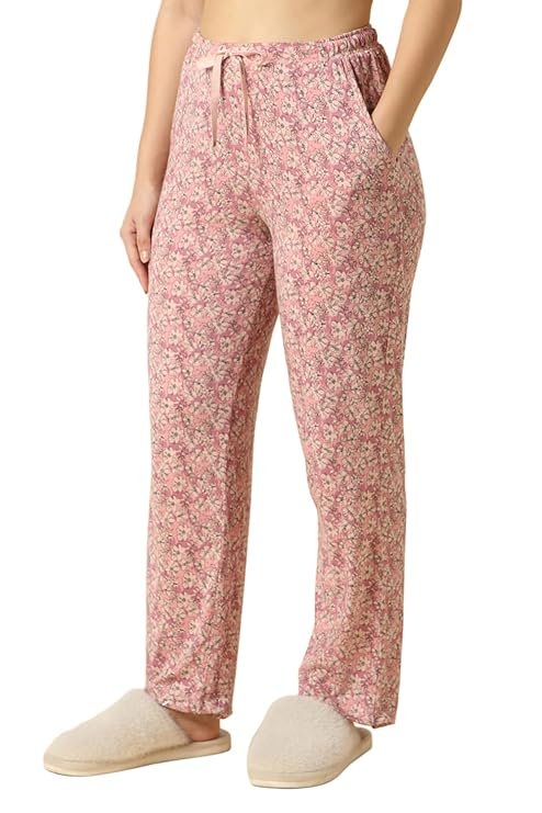 van heusen women cotton printed lounge pyjama functional pocket, ultra soft, drawstring waist van heusen women cotton printed lounge pyjama functional pocket, ultra soft, drawstring waist