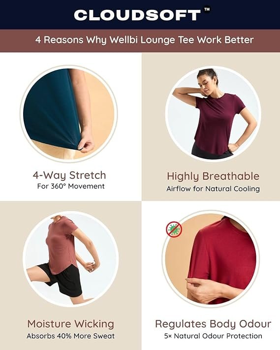 wellbi bamboo women’s tshirt – ultra soft, breathable & sustainable | premium cotton blend for supreme comfort wellbi bamboo women’s tshirt – ultra soft, breathable & sustainable | premium cotton blend for supreme comfort