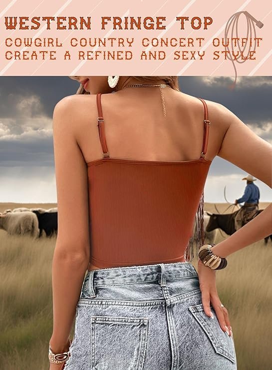 womens western cowgirl fringe top country concert outfits festival tassel hem boho rodeo womens western cowgirl fringe top country concert outfits festival tassel hem boho rodeo