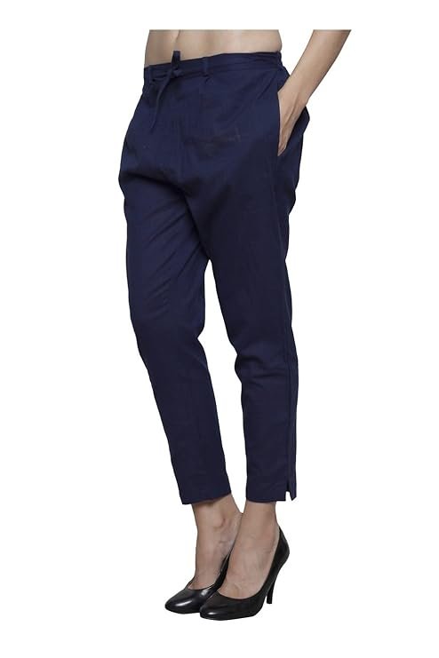 pistaa's women's combo of cotton slub cigratte pant regular trouser bottom pistaa's women's combo of cotton slub cigratte pant regular trouser bottom