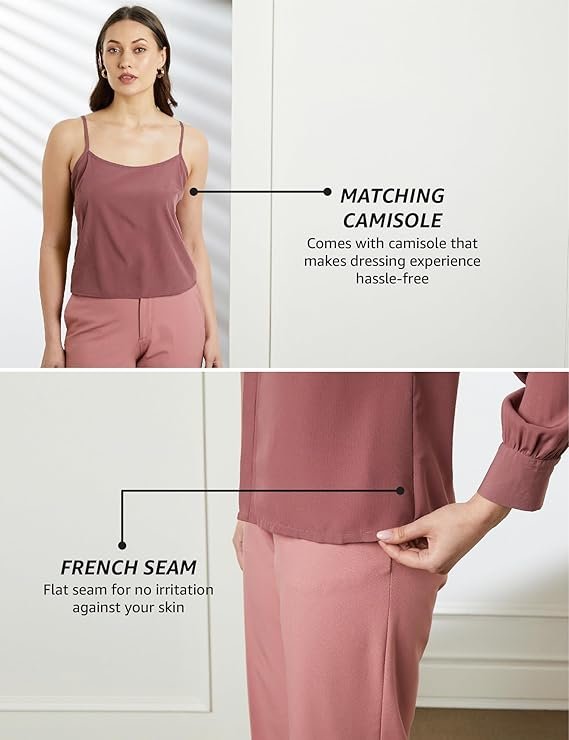 symbol premium women's bow tie top (regular fit | solid | desk to dinner) (available in plus sizes) symbol premium women's bow tie top (regular fit | solid | desk to dinner) (available in plus sizes)