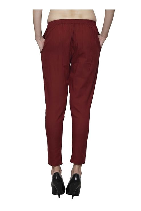 pistaa's women's combo of cotton slub cigratte pant regular trouser bottom pistaa's women's combo of cotton slub cigratte pant regular trouser bottom