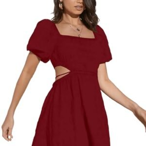 cut out waist mini dress