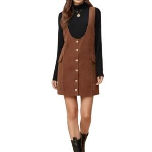 corduroy pinafore dress