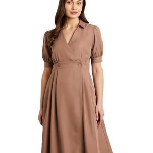 fit & flare wrap dress