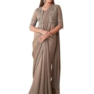 heavy georgette work saree