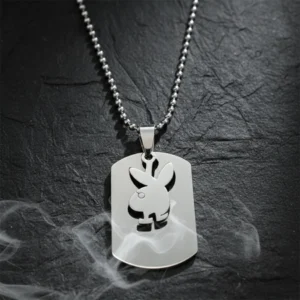 bunny face chain pendent